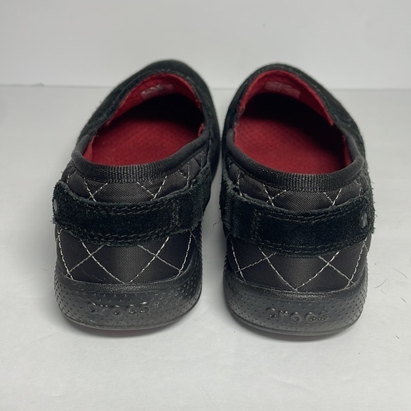 Crocs Women’s Suede Slip-On Shoes Black 8 - Picture 6 of 8